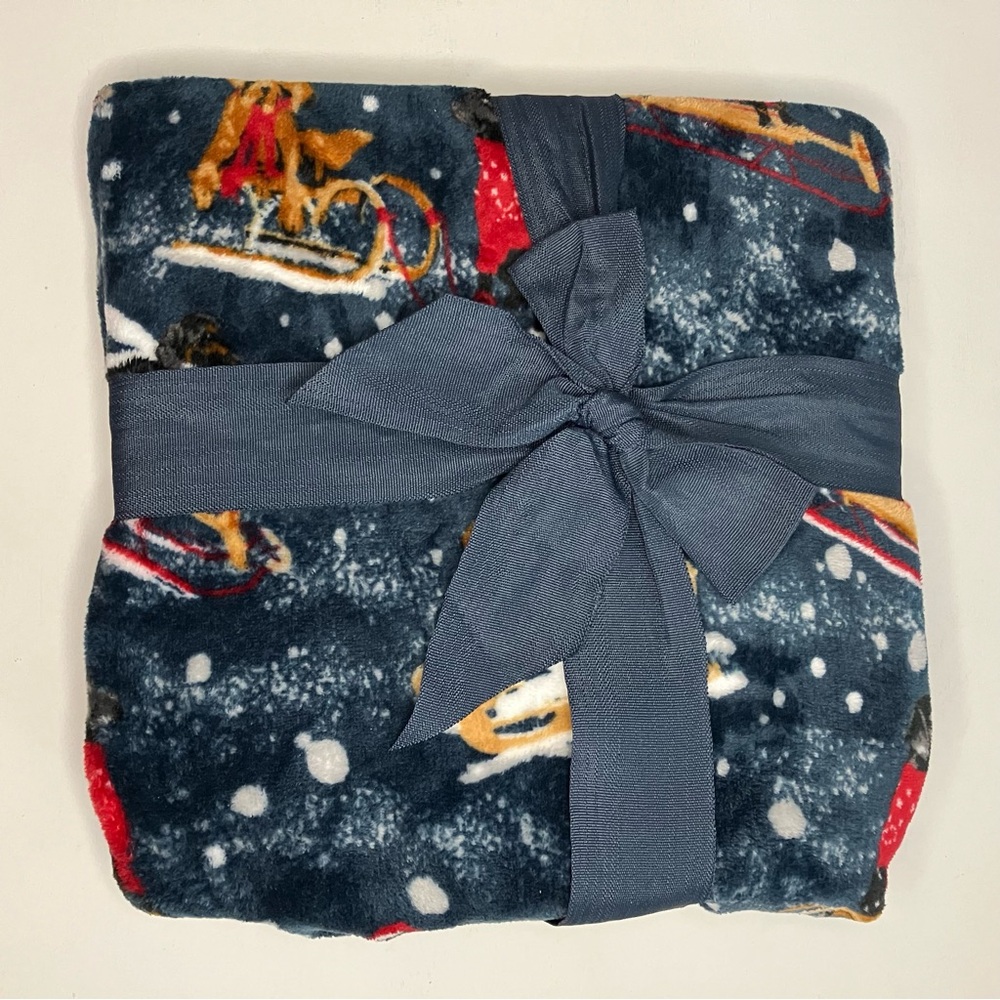 Winter Dog Fleece Blanket
